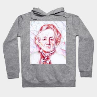 Leopold von Ranke Portrait | Leopold von Ranke Artwork | Line Art Hoodie